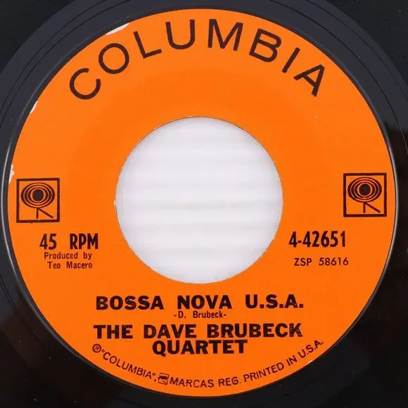 The Dave Brubeck Quartet – Bossa Nova U.S.A. 1962 45 rpm 7" Vinyl Record 4-42651 - Picture 3 of 9